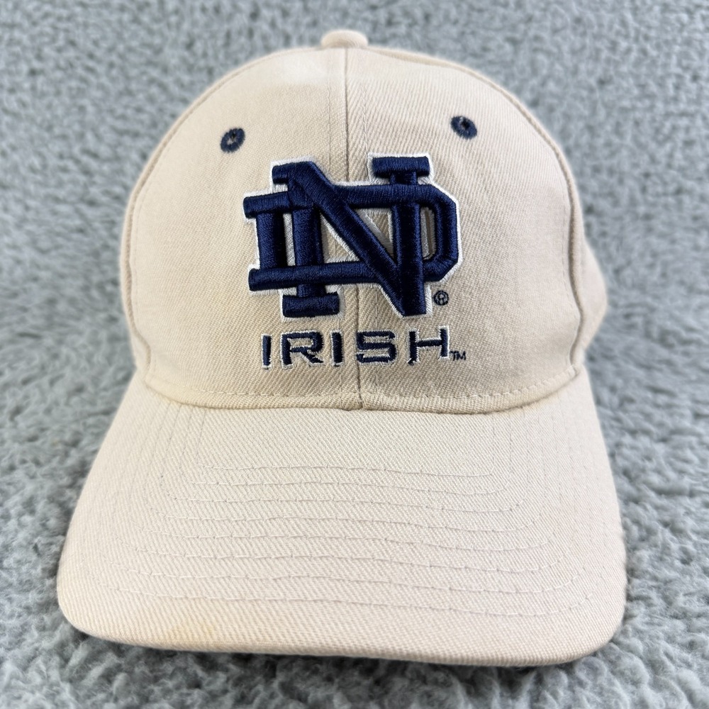 Notre Dame Irish Zephyr The Z Hat Mens Size‎ 7 Fitted Baseball Cap Ivory Casual